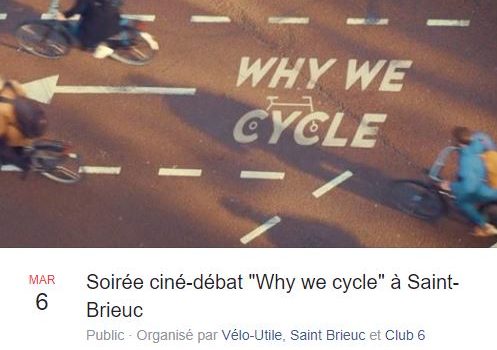 Soirée ciné-débat « Why we cycle » à Saint-Brieuc